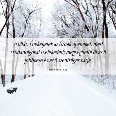 Picture 06 - Zsoltárok 98:1 KAR - Zsoltár. Énekeljetek az Úrnak új éneket, - Bible Verse Picture