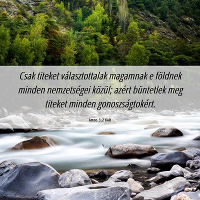 Picture 06 - Ámos 3:2 KAR - Csak titeket választottalak magamnak e földnek - Bible Verse Picture