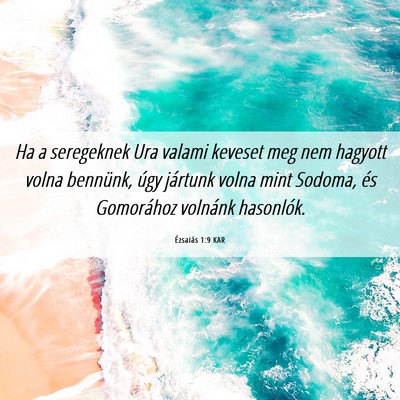 Picture 06 - Ézsaiás 1:9 KAR - Ha a seregeknek Ura valami keveset meg nem - Bible Verse Picture