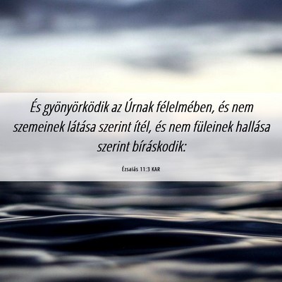 Picture 06 - Ézsaiás 11:3 KAR - És gyönyörködik az Úrnak félelmében, és - Bible Verse Picture