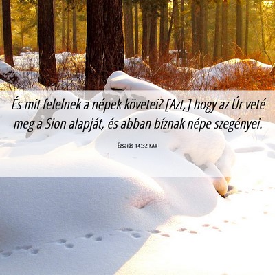 Picture 06 - Ézsaiás 14:32 KAR - És mit felelnek a népek követei? [Azt,] hogy - Bible Verse Picture