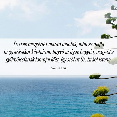 Picture 06 - Ézsaiás 17:6 KAR - És csak mezgérlés marad belõlök, mint az - Bible Verse Picture