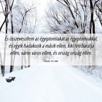 Picture 06 - Ézsaiás 19:2 KAR - És összeveszítem az égyiptomiakat az - Bible Verse Picture
