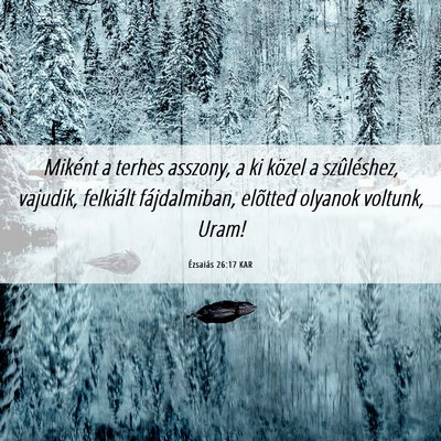 Picture 06 - Ézsaiás 26:17 KAR - Miként a terhes asszony, a ki közel a - Bible Verse Picture