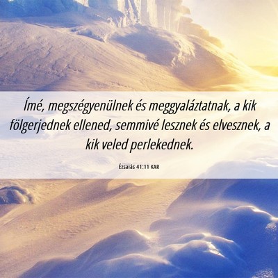 Picture 06 - Ézsaiás 41:11 KAR - Ímé, megszégyenülnek és meggyaláztatnak, a - Bible Verse Picture