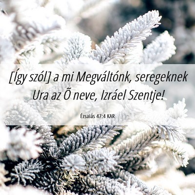 Picture 06 - Ézsaiás 47:4 KAR - [Így szól] a mi Megváltónk, seregeknek Ura az - Bible Verse Picture