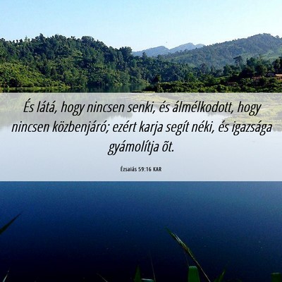 Picture 06 - Ézsaiás 59:16 KAR - És látá, hogy nincsen senki, és - Bible Verse Picture