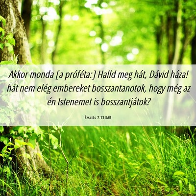 Picture 06 - Ézsaiás 7:13 KAR - Akkor monda [a próféta:] Halld meg hát, Dávid - Bible Verse Picture