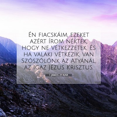 Picture 07 - 1 János 2:1 KAR - Én fiacskáim, ezeket azért írom néktek, hogy - Bible Verse Picture