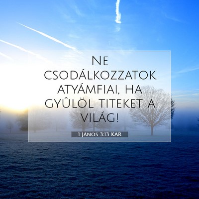 Picture 07 - 1 János 3:13 KAR - Ne csodálkozzatok atyámfiai, ha gyûlöl - Bible Verse Picture