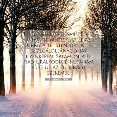 Picture 07 - 1 Királyok 1:17 KAR - Felele néki [Bethsabé: Édes] uram, te - Bible Verse Picture
