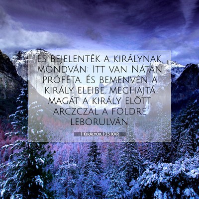 Picture 07 - 1 Királyok 1:23 KAR - És bejelenték a királynak, mondván: Itt van - Bible Verse Picture