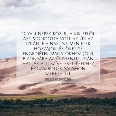 Picture 07 - 1 Királyok 11:2 KAR - Olyan népek közül, a kik felõl azt mondotta - Bible Verse Picture