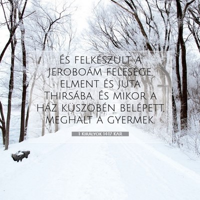 Picture 07 - 1 Királyok 14:17 KAR - És felkészült a Jeroboám felesége, elment - Bible Verse Picture