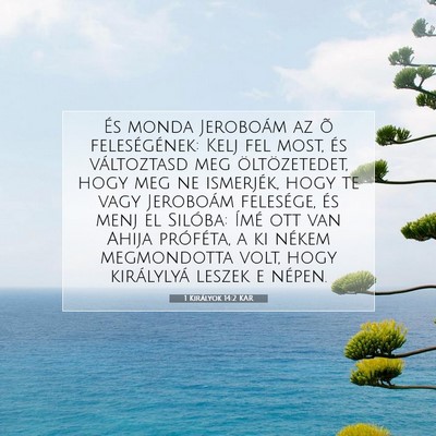 Picture 07 - 1 Királyok 14:2 KAR - És monda Jeroboám az õ feleségének: Kelj fel - Bible Verse Picture