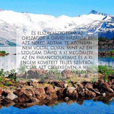 Picture 07 - 1 Királyok 14:8 KAR - És elszakasztottam az országot a Dávid - Bible Verse Picture