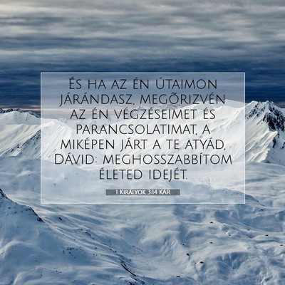 Picture 07 - 1 Királyok 3:14 KAR - És ha az én útaimon járándasz, megõrizvén - Bible Verse Picture