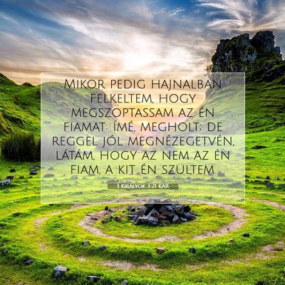 Picture 07 - 1 Királyok 3:21 KAR - Mikor pedig hajnalban felkeltem, hogy - Bible Verse Picture