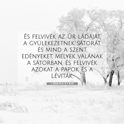 Picture 07 - 1 Királyok 8:4 KAR - És felvivék az Úr ládáját, a gyülekezetnek - Bible Verse Picture