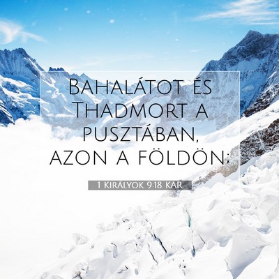 Picture 07 - 1 Királyok 9:18 KAR - Bahalátot és Thadmort a pusztában, azon a - Bible Verse Picture