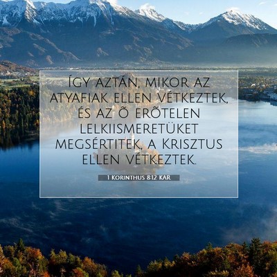 Picture 07 - 1 Korinthus 8:12 KAR - Így aztán, mikor az atyafiak ellen vétkeztek, - Bible Verse Picture
