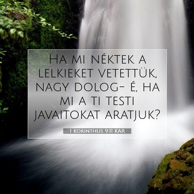 Picture 07 - 1 Korinthus 9:11 KAR - Ha mi néktek a lelkieket vetettük, nagy dolog- - Bible Verse Picture