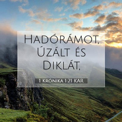 Picture 07 - 1 Krónika 1:21 KAR - Hadórámot, Úzált és - Bible Verse Picture