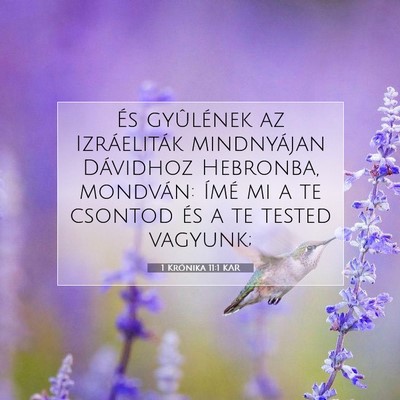 Picture 07 - 1 Krónika 11:1 KAR - És gyûlének az Izráeliták mindnyájan - Bible Verse Picture