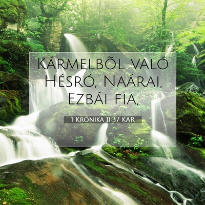 Picture 07 - 1 Krónika 11:37 KAR - Kármelbõl való Hésró, Naárai, Ezbái - Bible Verse Picture