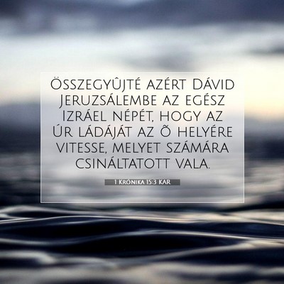 Picture 07 - 1 Krónika 15:3 KAR - Összegyûjté azért Dávid Jeruzsálembe az - Bible Verse Picture