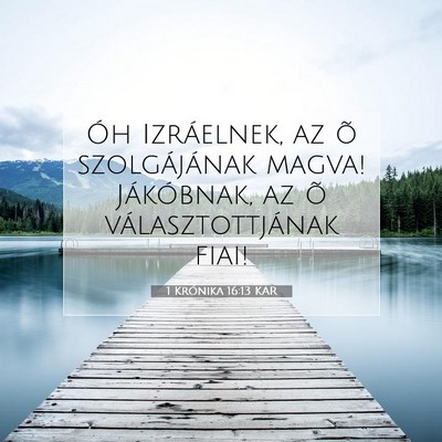 Picture 07 - 1 Krónika 16:13 KAR - Óh Izráelnek, az õ szolgájának magva! - Bible Verse Picture