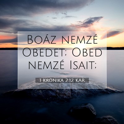 Picture 07 - 1 Krónika 2:12 KAR - Boáz nemzé Obedet; Obed nemzé - Bible Verse Picture