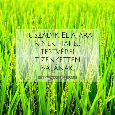 Picture 07 - 1 Krónika 25:27 KAR - Huszadik Eliátára, kinek fiai és testvérei - Bible Verse Picture