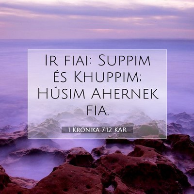 Picture 07 - 1 Krónika 7:12 KAR - Ir fiai: Suppim és Khuppim; Húsim Ahernek - Bible Verse Picture