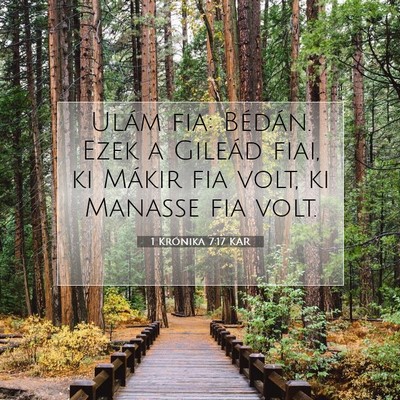 Picture 07 - 1 Krónika 7:17 KAR - Ulám fia: Bédán. Ezek a Gileád fiai, ki - Bible Verse Picture