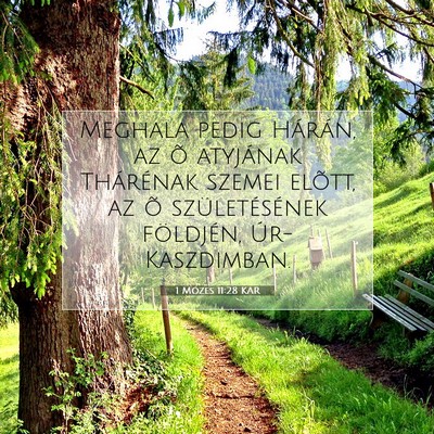 Picture 07 - 1 Mózes 11:28 KAR - Meghala pedig Hárán, az õ atyjának Thárénak - Bible Verse Picture
