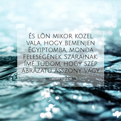 Picture 07 - 1 Mózes 12:11 KAR - És lõn mikor közel vala, hogy bemenjen - Bible Verse Picture