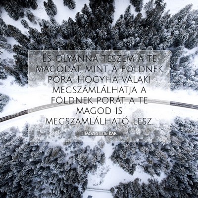 Picture 07 - 1 Mózes 13:16 KAR - És olyanná tészem a te magodat, mint a - Bible Verse Picture