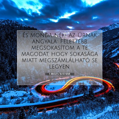 Picture 07 - 1 Mózes 16:10 KAR - És monda néki az Úrnak angyala: Felettébb - Bible Verse Picture