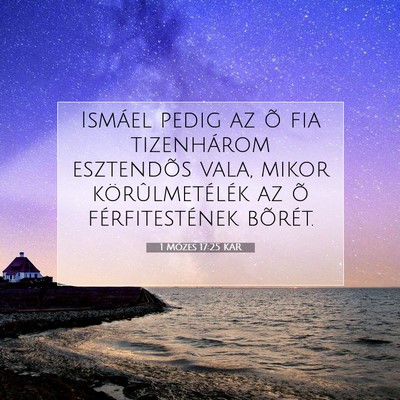 Picture 07 - 1 Mózes 17:25 KAR - Ismáel pedig az õ fia tizenhárom esztendõs - Bible Verse Picture