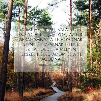 Picture 07 - 1 Mózes 28:13 KAR - És ímé az Úr áll vala azon és szóla: Én - Bible Verse Picture