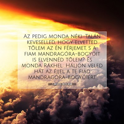 Picture 07 - 1 Mózes 30:15 KAR - Az pedig monda néki: Talán keveselled, hogy - Bible Verse Picture