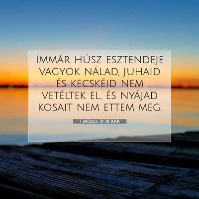 Picture 07 - 1 Mózes 31:38 KAR - Immár húsz esztendeje vagyok nálad, juhaid és - Bible Verse Picture