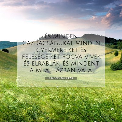 Picture 07 - 1 Mózes 34:29 KAR - És minden gazdagságukat, minden gyermekeiket - Bible Verse Picture