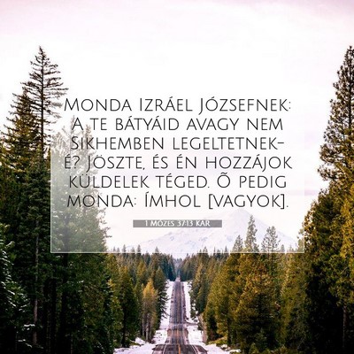 Picture 07 - 1 Mózes 37:13 KAR - Monda Izráel Józsefnek: A te bátyáid avagy - Bible Verse Picture