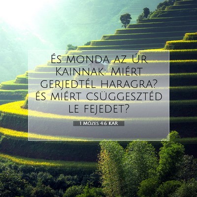 Picture 07 - 1 Mózes 4:6 KAR - És monda az Úr Kainnak: Miért gerjedtél - Bible Verse Picture