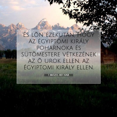 Picture 07 - 1 Mózes 40:1 KAR - És lõn ezekután, hogy az égyiptomi király - Bible Verse Picture