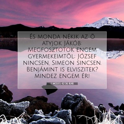 Picture 07 - 1 Mózes 42:36 KAR - És monda nékik az õ atyjok Jákób: - Bible Verse Picture
