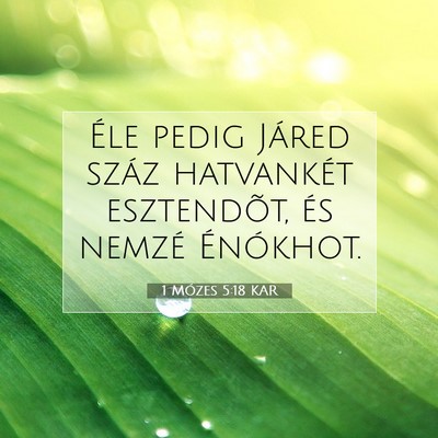Picture 07 - 1 Mózes 5:18 KAR - Éle pedig Járed száz hatvankét esztendõt, - Bible Verse Picture