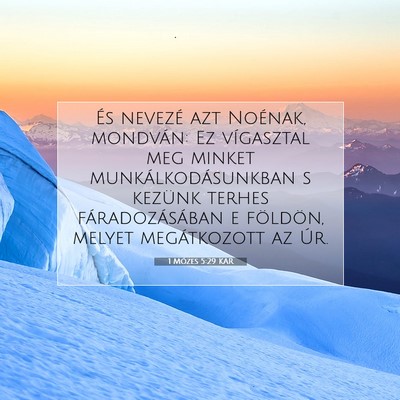Picture 07 - 1 Mózes 5:29 KAR - És nevezé azt Noénak, mondván: Ez vígasztal - Bible Verse Picture